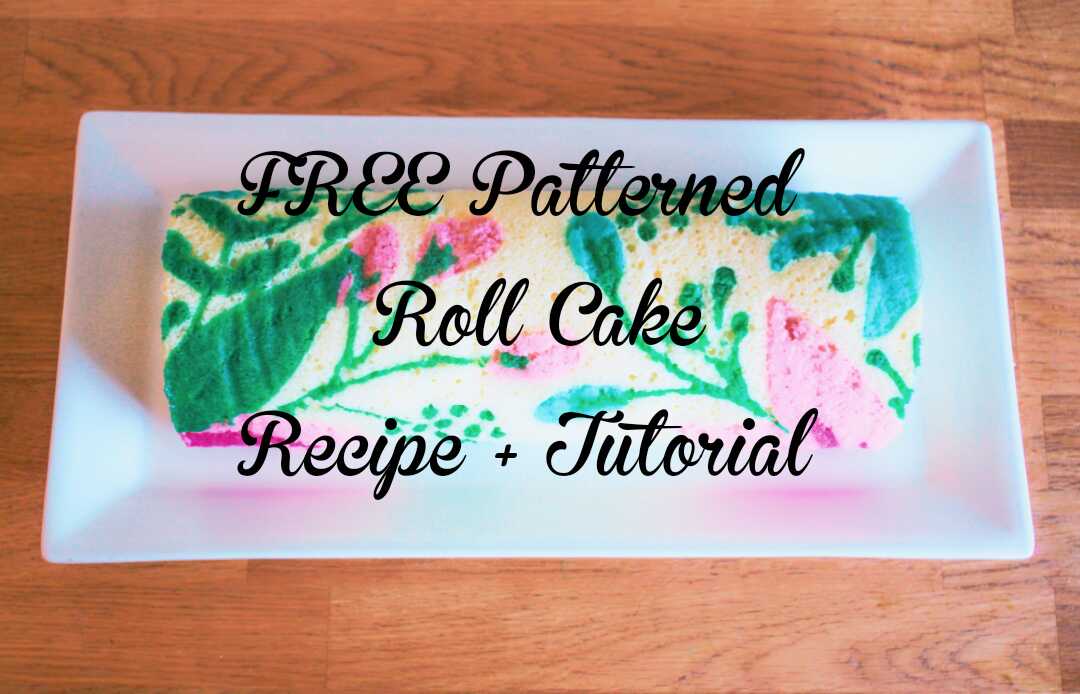 Simply Delicious Cake Design: FREE Patterned Roll Cake Recipe + Tutorial